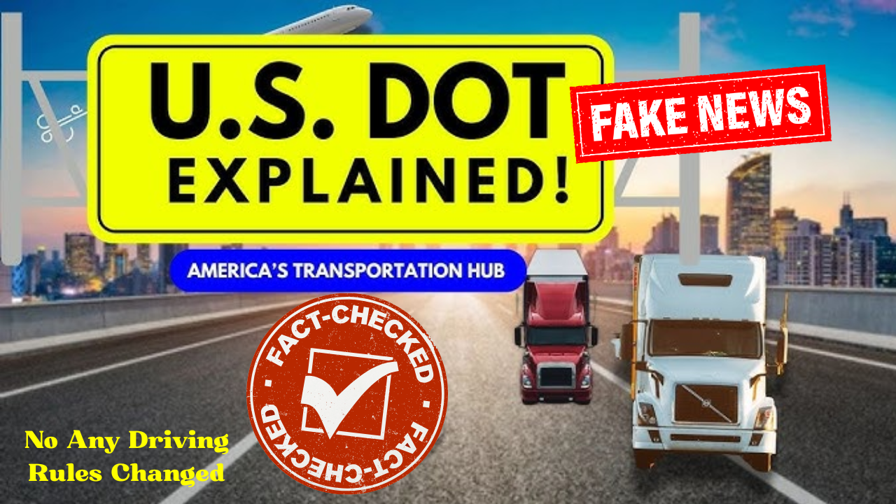 Department of Transportation Driving Rules Changes